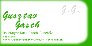 gusztav gasch business card
