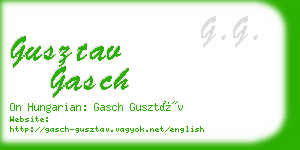 gusztav gasch business card